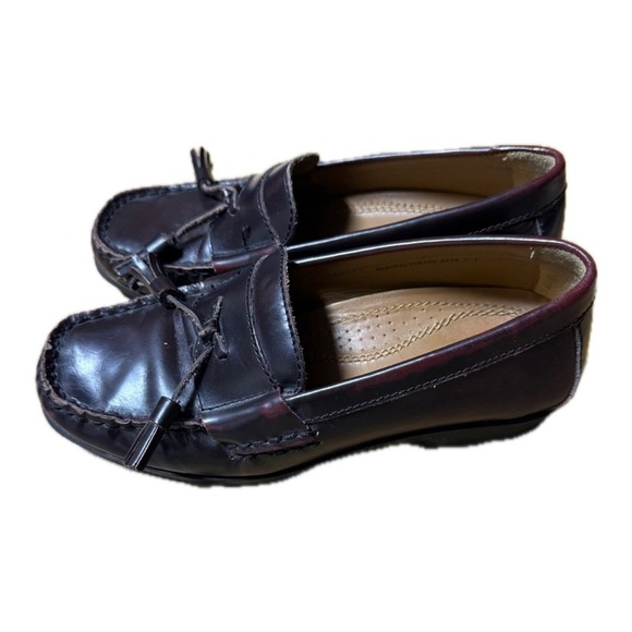 Cole Haan Young Men's Penny Loafer Style Shoes Deep Burgandy Brown Size 2 - Picture 2 of 7